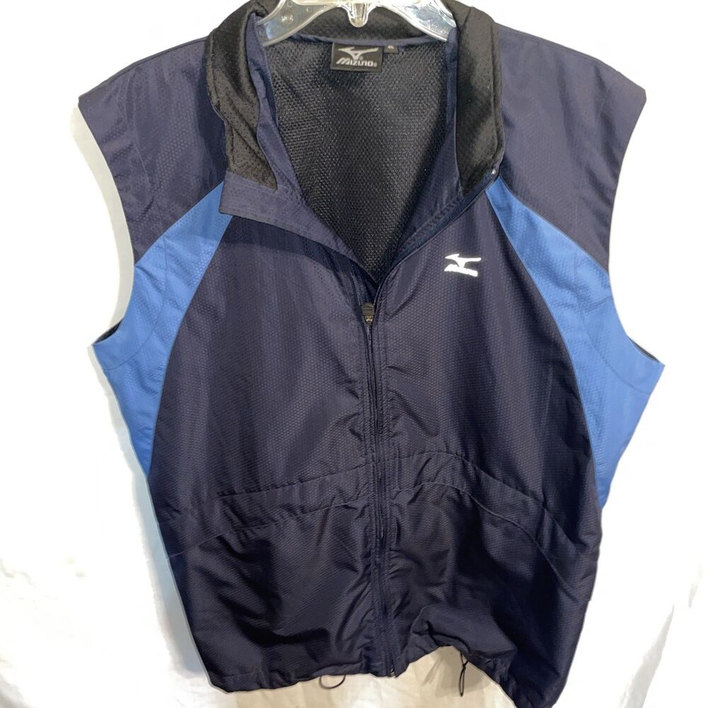 Mizuno Women’s Bike Jacket Size XL Blue Bicycling Outdoors Sport Back Zip Pocket